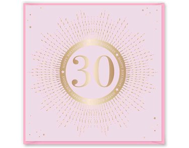 15cm AGE 30 PINK BIRTHDAY CARD 12S