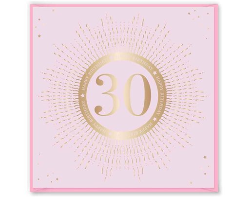 15cm AGE 30 PINK BIRTHDAY CARD 12S