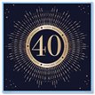 15cm AGE 40 BLUE BIRTHDAY CARD 12S