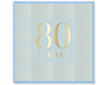 15cm AGE 80 BIRTHDAY CARD 12S