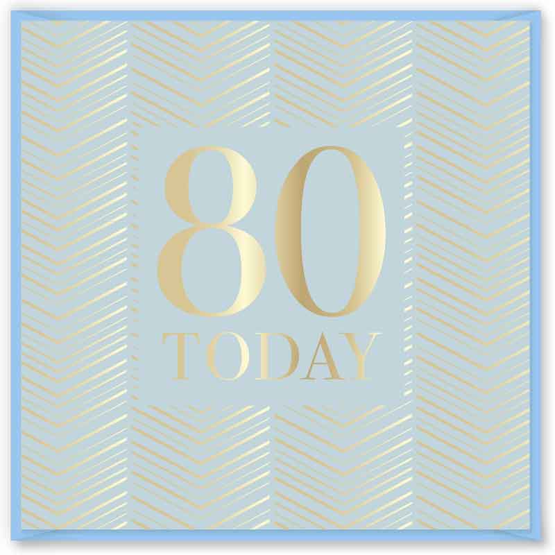 15cm AGE 80 BIRTHDAY CARD 12S