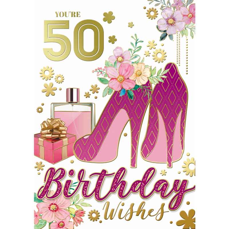 C50 TRAD FEMALE 50TH BIRTHDAY SILVERLINE 12S