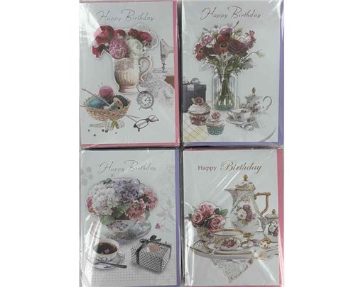 C50 FEMALE TRAD BIRTHDAY HANDMADE CARDS 6S