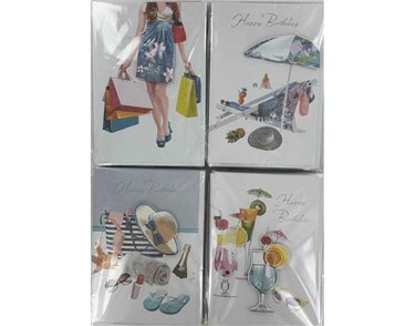 C50 FEMALE MODERN BIRTHDAY HANDMADE CARDS 6S