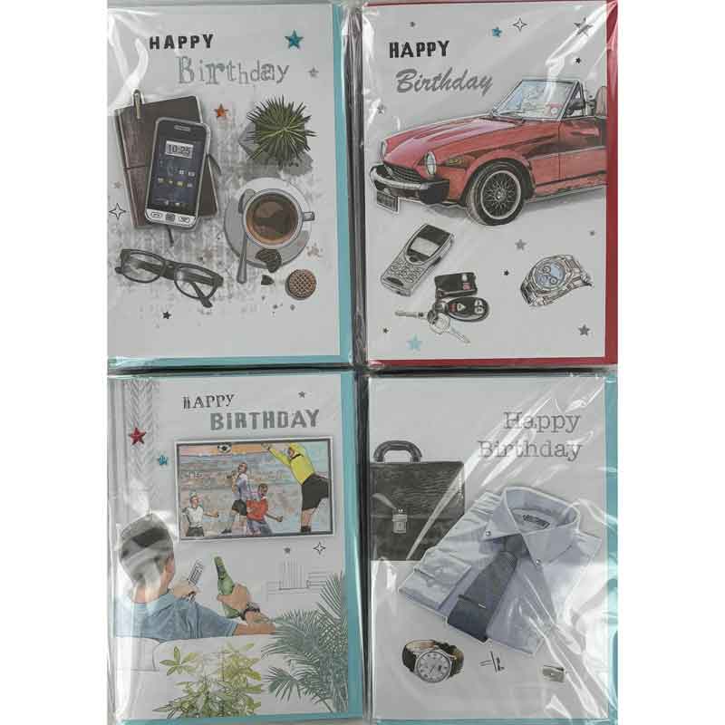 C50 MALE TRAD BIRTHDAY HANDMADE CARDS 6S