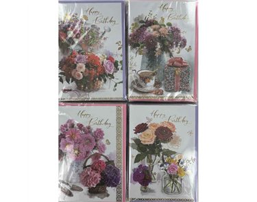 C50 FLORAL BIRTHDAY HANDMADE CARDS 6S