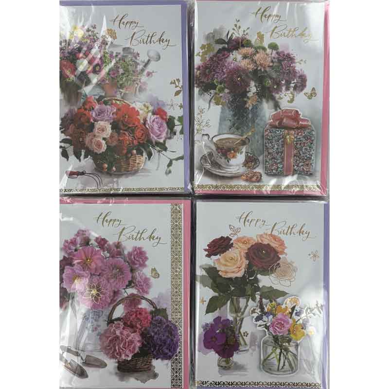C50 FLORAL BIRTHDAY HANDMADE CARDS 6S