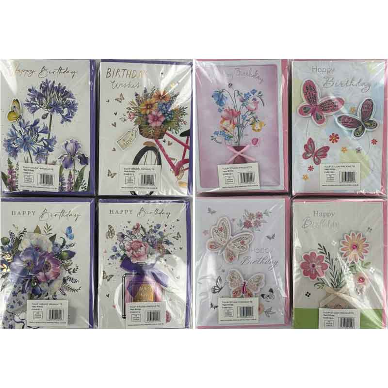 C50 FEMALE TRAD BIRTHDAY HANDMADE CARD 6S