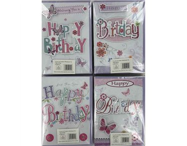 C50 FEMALE CONTEMPORARY BIRTHDAY HANDMADE CARD 6S