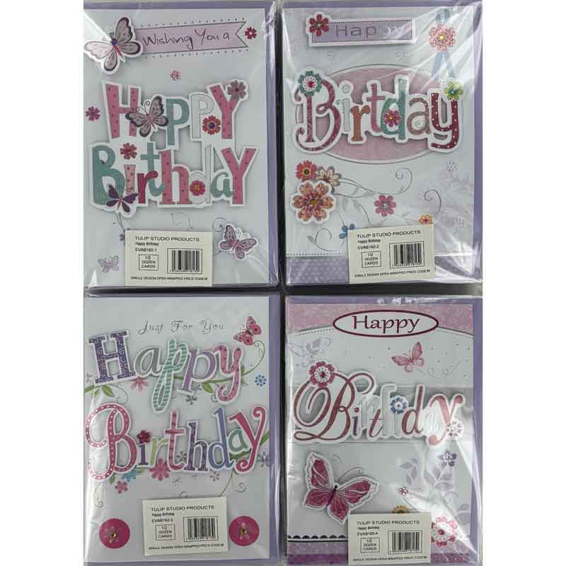 C50 FEMALE CONTEMPORARY BIRTHDAY HANDMADE CARD 6S