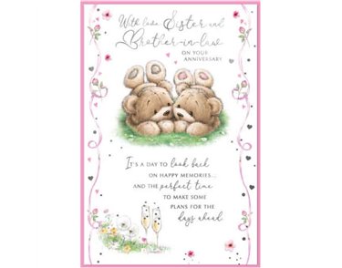 C75 CUTE SISTER & BROTHER IN LAW ANNIVERSARY SIMON ELVIN 6S