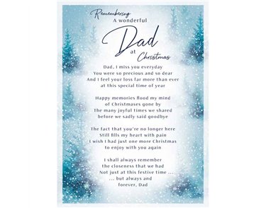 DAD CHRISTMAS GRAVESIDE CARD 6S