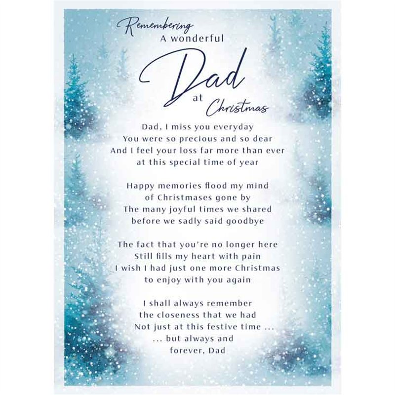 DAD CHRISTMAS GRAVESIDE CARD 6S
