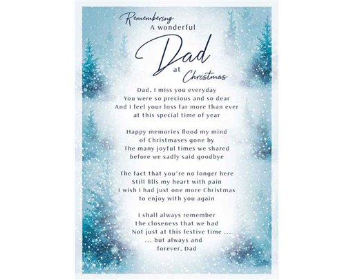 DAD CHRISTMAS GRAVESIDE CARD 6S