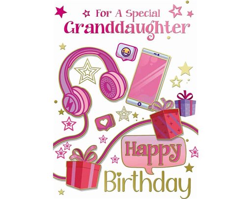 C50 CONTEMPORARY GRANDDAUGHTER BIRTHDAY SILVERLINE 12S