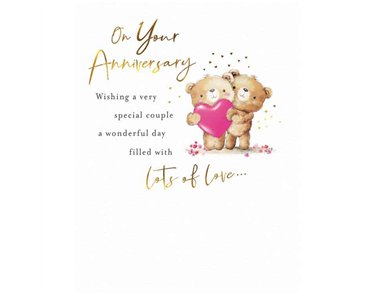 C50 YOUR ANNIVERSARY FUZZY FRIENDS PICCADILLY GREETINGS 6S