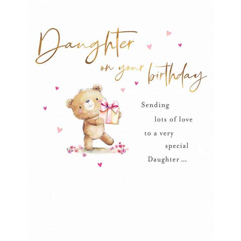 C50 DAUGHTER BIRTHDAY FUZZY FRIENDS PICCADILLY GREETINGS 6S
