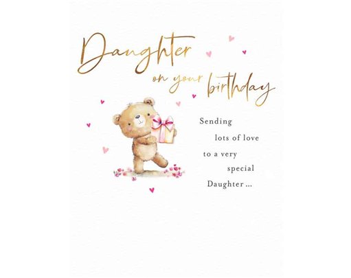 C50 DAUGHTER BIRTHDAY FUZZY FRIENDS PICCADILLY GREETINGS 6S