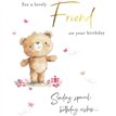 C50 FRIEND BIRTHDAY FUZZY FRIENDS PICCADILLY GREETINGS 6S