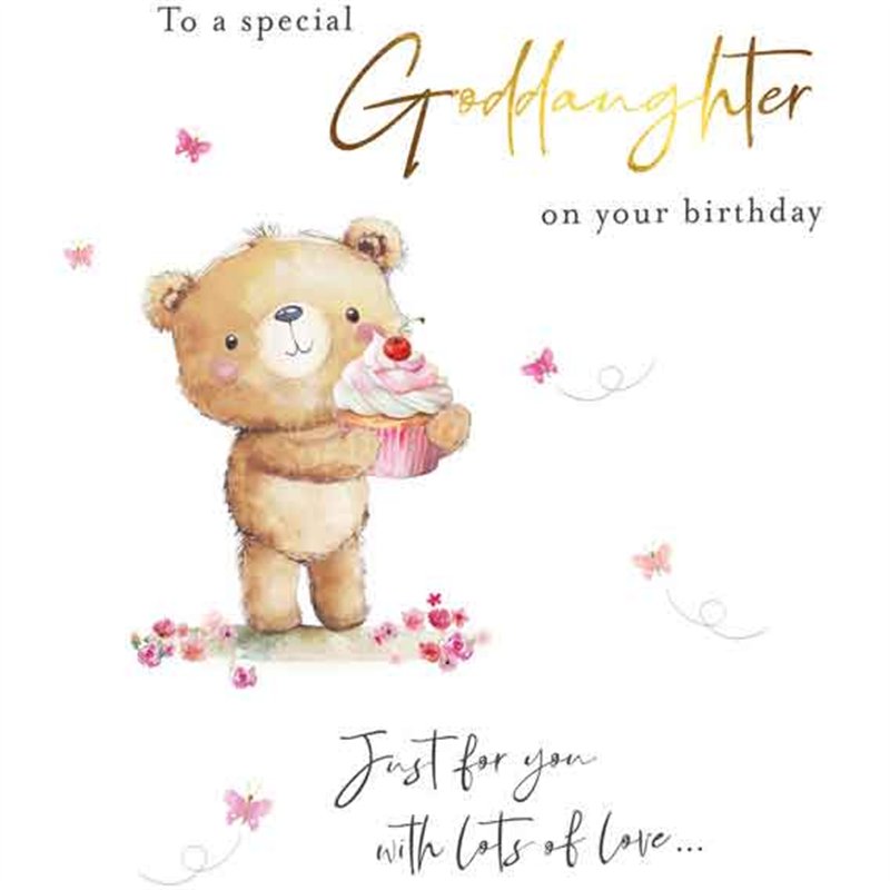C50 GODDAUGHTER BIRTHDAY FUZZY FRIENDS PICCADILLY GREETINGS 6S