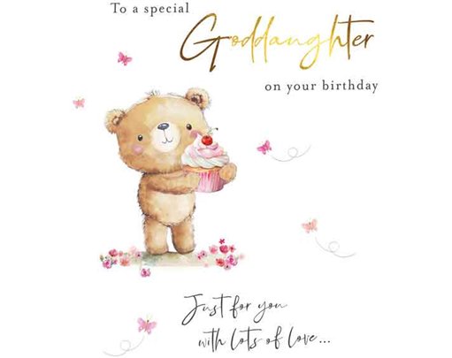 C50 GODDAUGHTER BIRTHDAY FUZZY FRIENDS PICCADILLY GREETINGS 6S