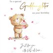 C50 GODDAUGHTER BIRTHDAY FUZZY FRIENDS PICCADILLY GREETINGS 6S