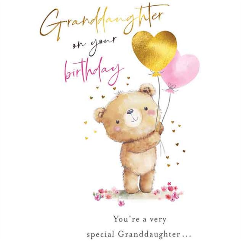 C50 GRANDDAUGHTER BIRTHDAY FUZZY FRIENDS PICCADILLY GREETINGS 6S