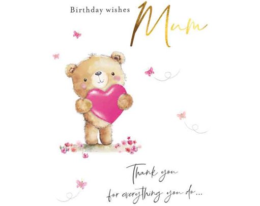 C50 MUM BIRTHDAY FUZZY FRIENDS PICCADILLY GREETINGS 6S