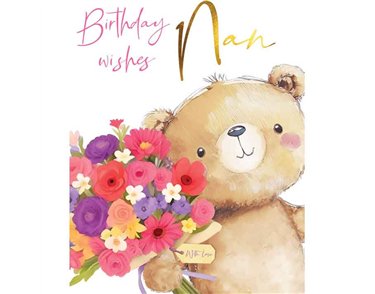 C50 NAN BIRTHDAY FUZZY FRIENDS PICCADILLY GREETINGS 6S