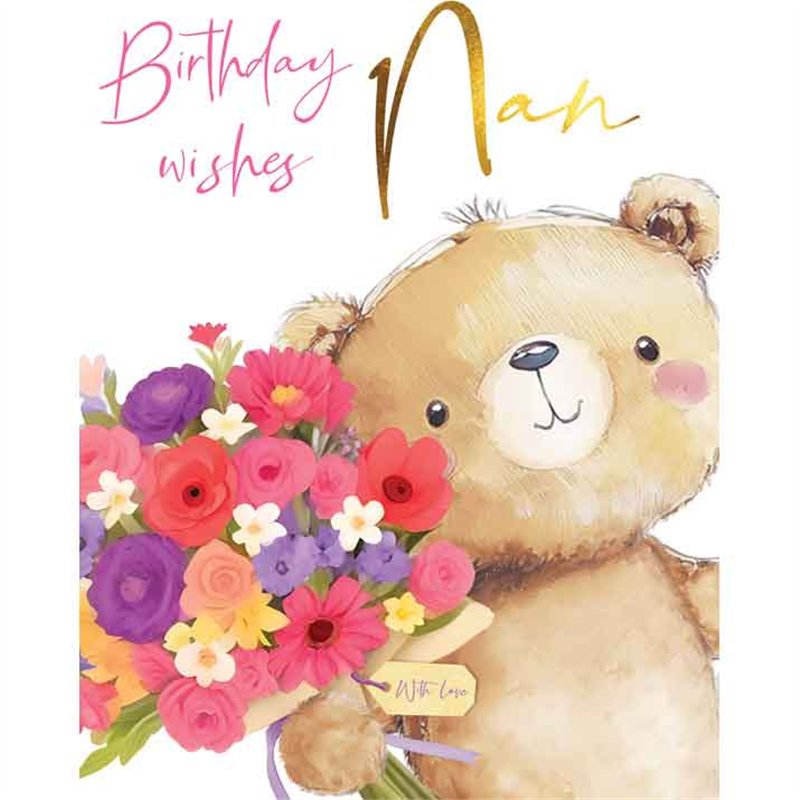 C50 NAN BIRTHDAY FUZZY FRIENDS PICCADILLY GREETINGS 6S