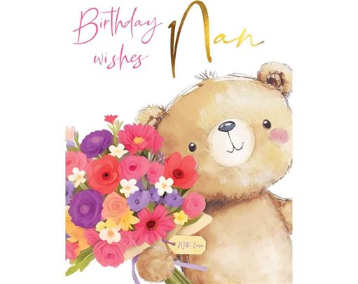 C50 NAN BIRTHDAY FUZZY FRIENDS PICCADILLY GREETINGS 6S