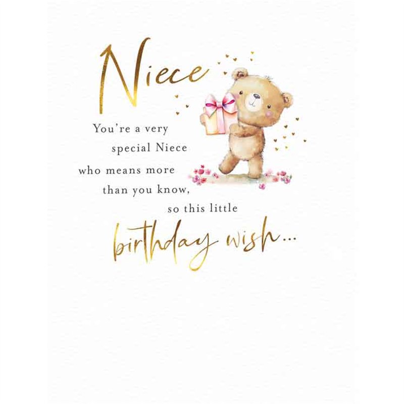 C50 NIECE BIRTHDAY FUZZY FRIENDS PICCADILLY GREETINGS 6S