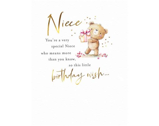 C50 NIECE BIRTHDAY FUZZY FRIENDS PICCADILLY GREETINGS 6S