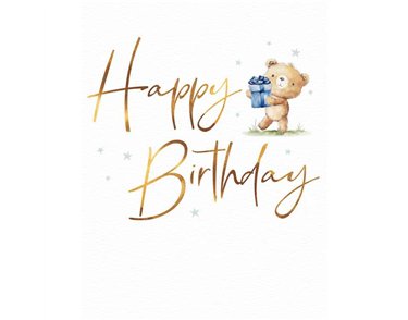 C50 TYPE BEAR MALE BIRTHDAY FUZZY FRIENDS PICCADILLY GREETINGS 6S