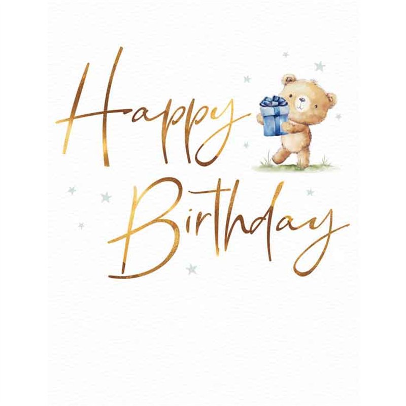 C50 TYPE BEAR MALE BIRTHDAY FUZZY FRIENDS PICCADILLY GREETINGS 6S