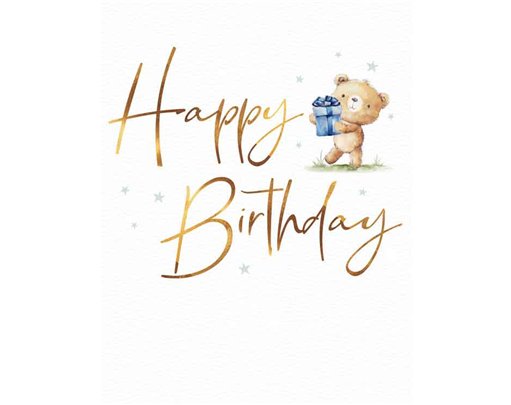 C50 TYPE BEAR MALE BIRTHDAY FUZZY FRIENDS PICCADILLY GREETINGS 6S