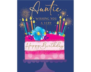 C50 AUNTIE BIRTHDAY LIMELIGHT PICCADILLY GREETINGS 6S
