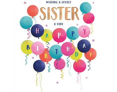 C50 SISTER BIRTHDAY LIMELIGHT PICCADILLY GREETINGS 6S