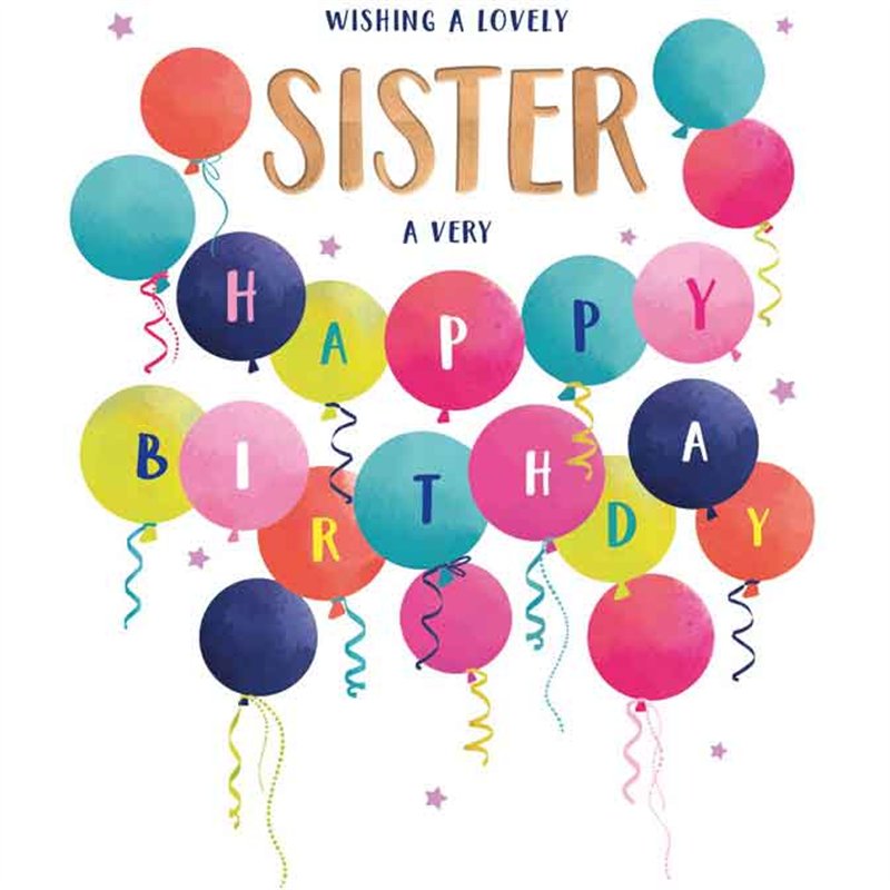 C50 SISTER BIRTHDAY LIMELIGHT PICCADILLY GREETINGS 6S