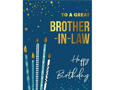 C50 BROTHER IN LAW BIRTHDAY LIMELIGHT PICCADILLY GREETINGS 6S