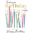 C50 BIRTHDAY CANDLES LIMELIGHT PICCADILLY GREETINGS 6S