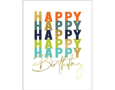 C50 HAPPY REPEAT BIRTHDAY LIMELIGHT PICCADILLY GREETINGS 6S