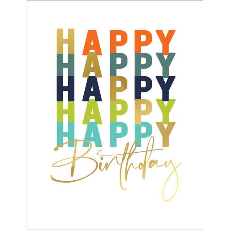 C50 HAPPY REPEAT BIRTHDAY LIMELIGHT PICCADILLY GREETINGS 6S