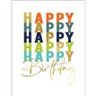 C50 HAPPY REPEAT BIRTHDAY LIMELIGHT PICCADILLY GREETINGS 6S