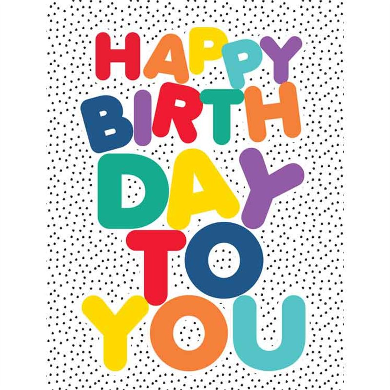 C50 BRIGHT TYPE BIRTHDAY LIMELIGHT PICCADILLY GREETINGS 6S
