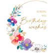 C50 FLOWER WREATH BIRTHDAY FEMALE LIMELIGHT PICCADILLY GREETINGS 6S