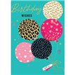 C50 BALLOONS BIRTHDAY FEMALE LIMELIGHT PICCADILLY GREETINGS 6S