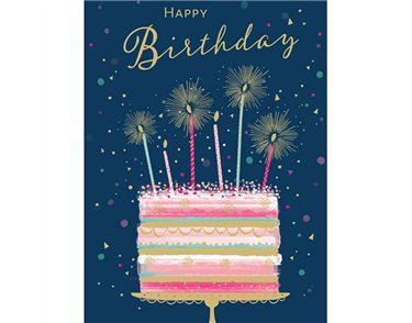 C50 CAKE BIRTHDAY FEMALE LIMELIGHT PICCADILLY GREETINGS 6S
