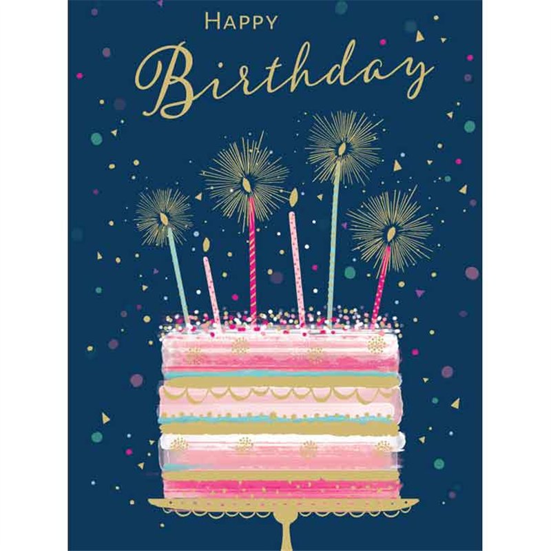 C50 CAKE BIRTHDAY FEMALE LIMELIGHT PICCADILLY GREETINGS 6S