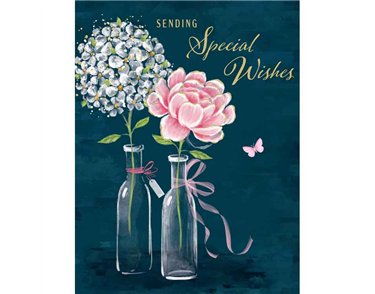 C50 VASE BIRTHDAY FEMALE LIMELIGHT PICCADILLY GREETINGS 6S